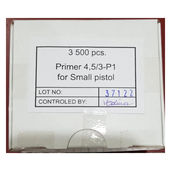 Amorces small pistol GINEX /3500  Chez DEVILLE ARMORY. Votre armurerie en ligne.