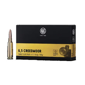 RWS TARGET ELITE PLUS 6.5 CREEDMOOR 8,4g/130gr  Chez DEVILLE ARMORY. Votre armurerie en ligne.