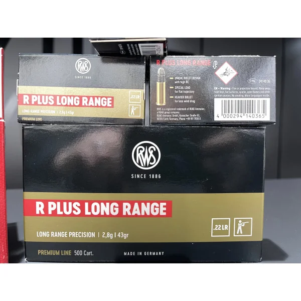 50 Cartouches RWS .22LR R PLUS LONG RANGE