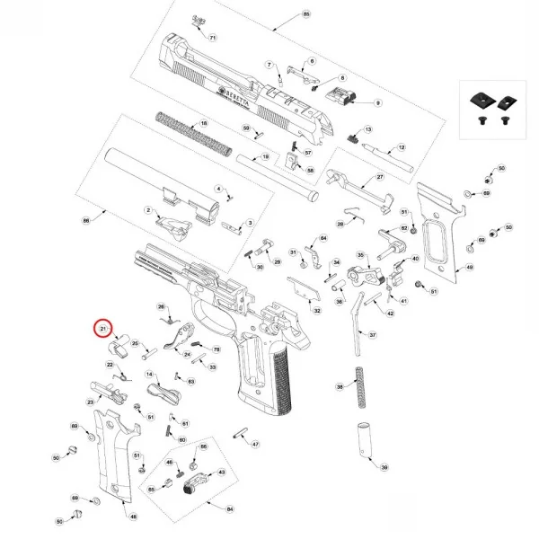 Beretta 92 Series Performance Disassembly Lever