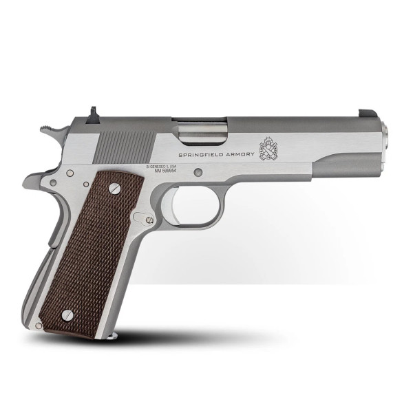 Pistolet SPRINGFIELD 1911 MIL-SPEC Inox .45 ACP  Chez DEVILLE ARMORY. Votre armurerie en ligne.