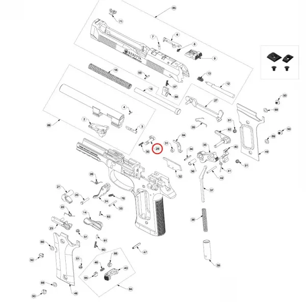 Beretta 92X Performance Latch Button