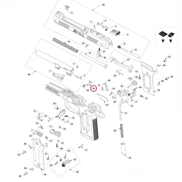 Beretta 92X Performance Latch Button