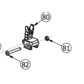 DeryaMK-12/80 FrontFlipSight  Chez DEVILLE ARMORY. Votre armurerie en ligne.