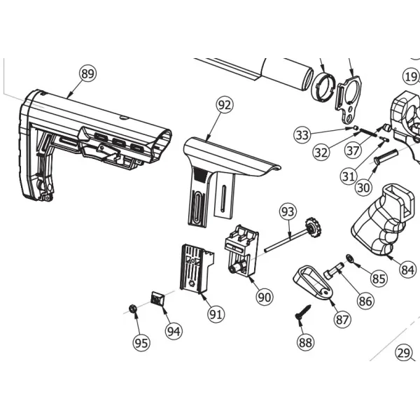 DeryaMK-12/89 SlidingButtstock