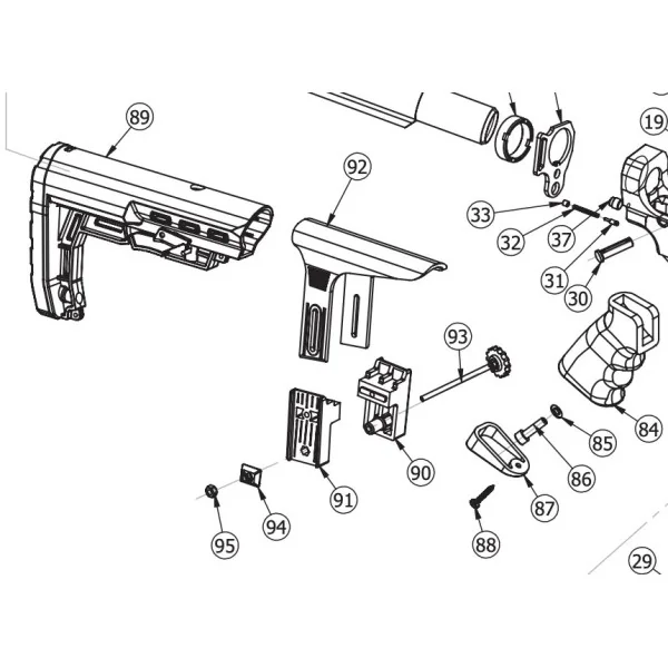DeryaMK-12/89 SlidingButtstock