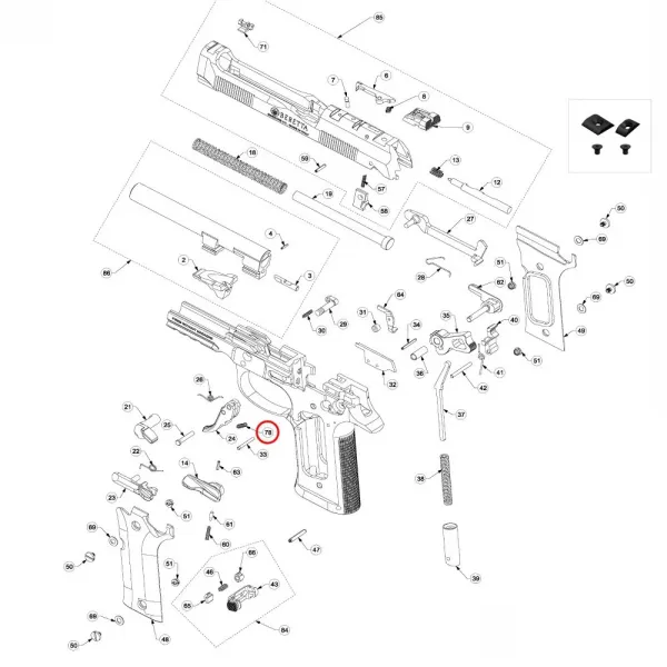 Beretta 92X Performance Trigger Adjustment Screw