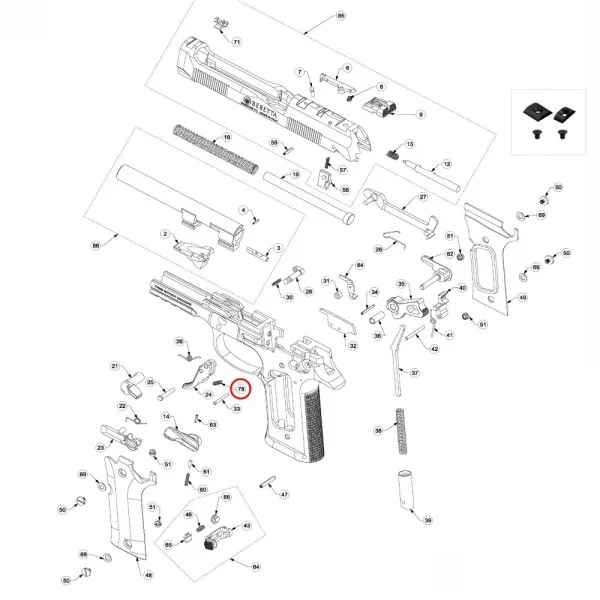 Beretta 92X Performance Trigger Adjustment Screw
