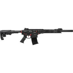 Fusil DERYA MK12 12/76 50cm Noir/Rouge  Chez DEVILLE ARMORY. Votre armurerie en ligne.