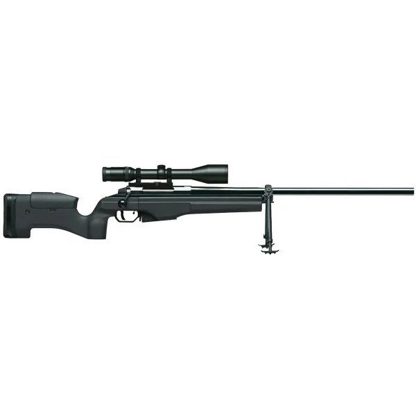 CARA SAKO TRG42 NOIRE 338LM CANON ET BTE CULASSE BRONZE 27 69CM FILETEE M18X1