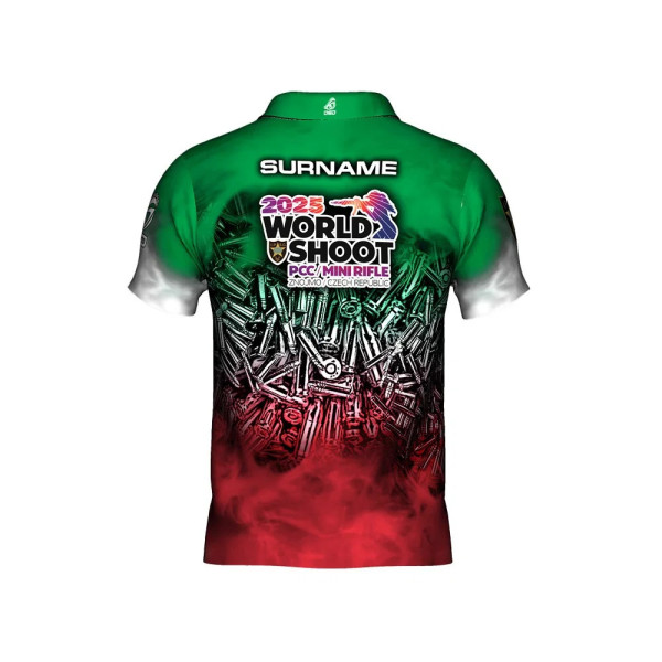 T-shirt officiel DED Italie PCCMR Worldshoot 2025, taille: 4XL, nom personnalisé: avec nom personnalisé, type de vêtements: femm