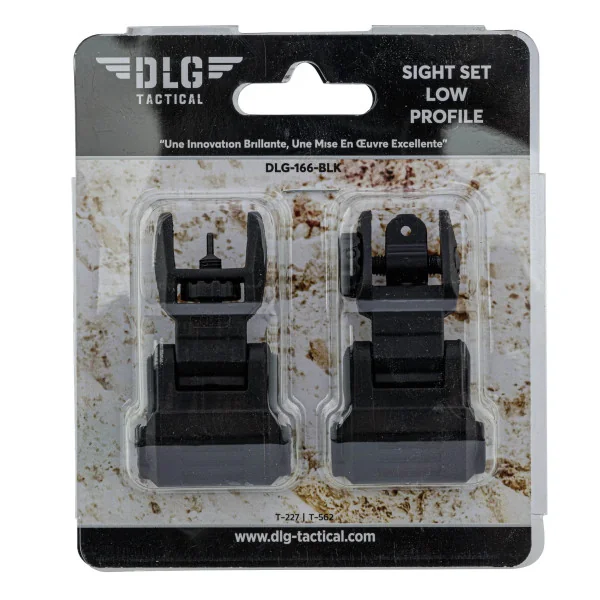 Dlg Tactical Organes de visée Flip-Up bas réglables