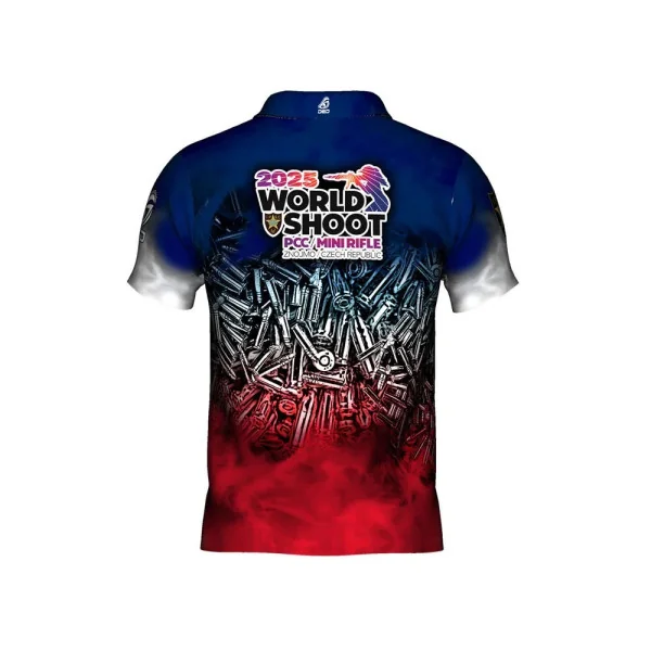 T-shirt officiel DED France PCCMR Worldshoot 2025, taille : M, nom personnalisé : sans nom, type de vêtements : régulier (hommes