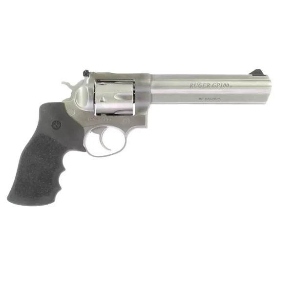 Revolver RUGER GP100 .357MAG 6" Inox Ajustable  Chez DEVILLE ARMORY. Votre armurerie en ligne.