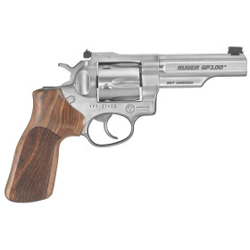 Revolver RUGER GP100 .357MAG Inox Optique  Chez DEVILLE ARMORY. Votre armurerie en ligne.