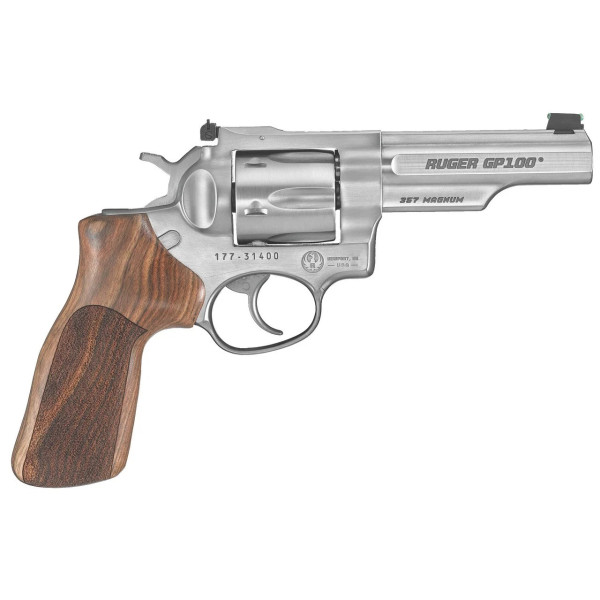 Revolver RUGER GP100 .357MAG Inox Optique  Chez DEVILLE ARMORY. Votre armurerie en ligne.