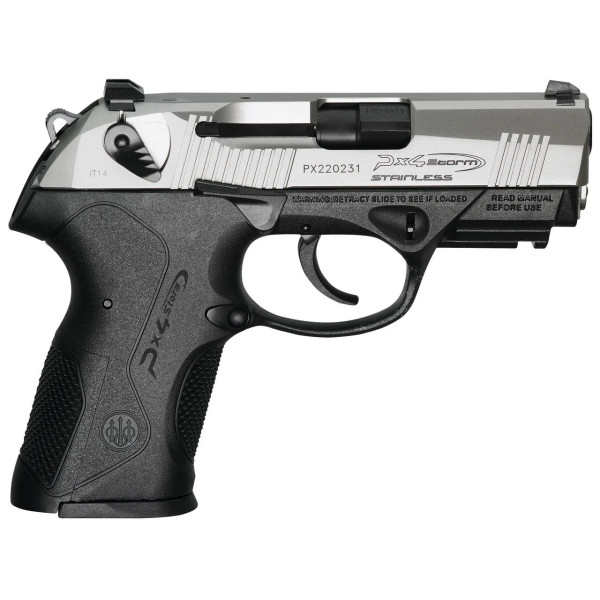 Pistolet BERETTA PX4 COMPACT F INOX 9x19 15 coups  Chez DEVILLE ARMORY. Votre armurerie en ligne.
