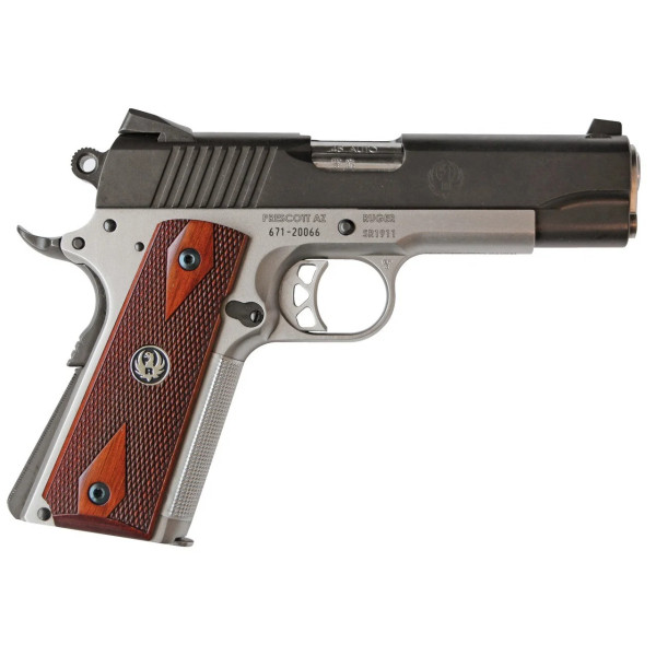 Pistolet RUGER SR1911 .45AUTO Stainless 5"  Chez DEVILLE ARMORY. Votre armurerie en ligne.