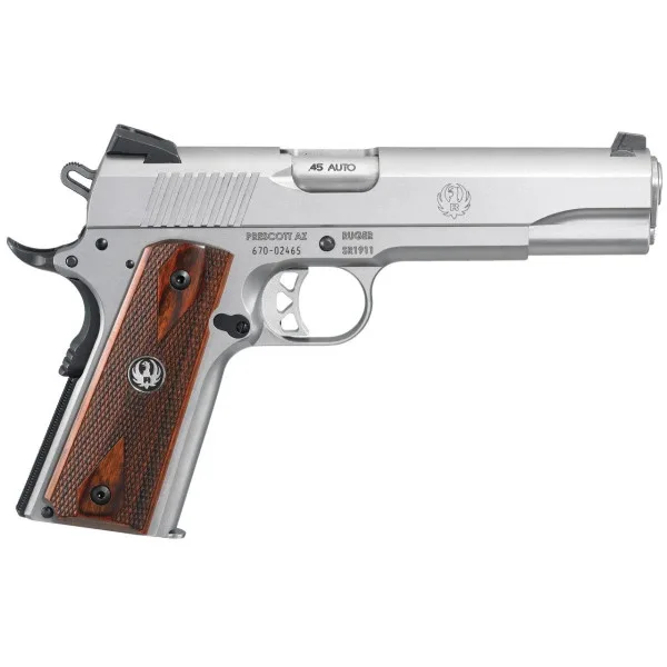 Pistolet RUGER SR1911 45AUTO Inox Noir