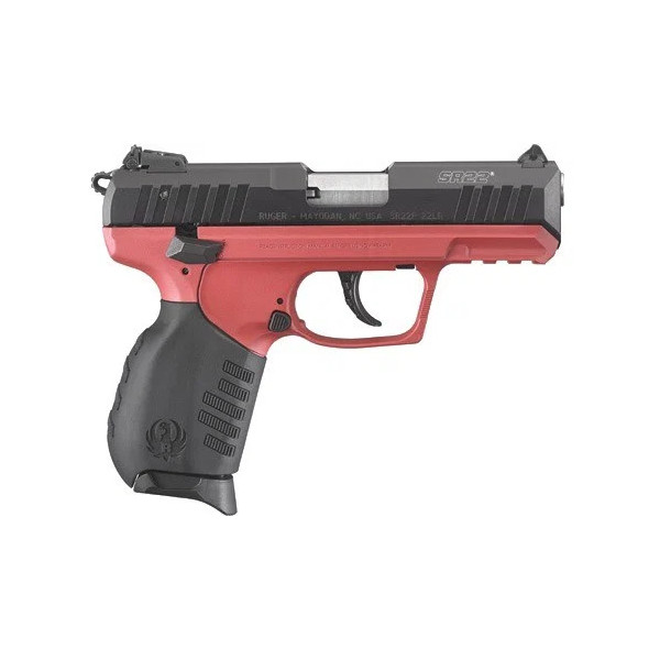 Pistolet RUGER SR22PB .22LR Rouge Titanium  Chez DEVILLE ARMORY. Votre armurerie en ligne.