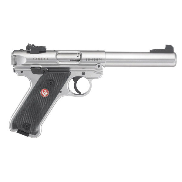 Pistolet RUGER MARK IV 22LR Inox Target  Chez DEVILLE ARMORY. Votre armurerie en ligne.