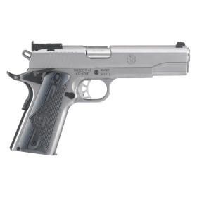 Pistolet RUGER SR1911 .45AUTO Inox Visee Bomar  Chez DEVILLE ARMORY. Votre armurerie en ligne.