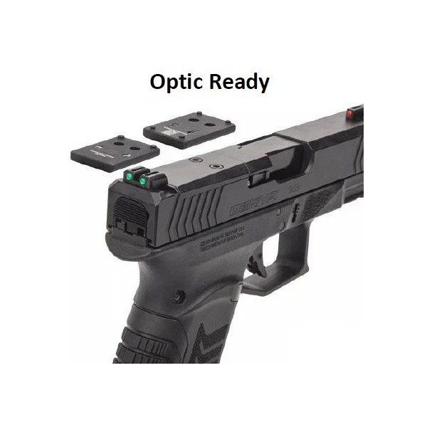 Pistolet DERYA DY9  NOIR/VERT OR 9x19  Chez DEVILLE ARMORY. Votre armurerie en ligne.