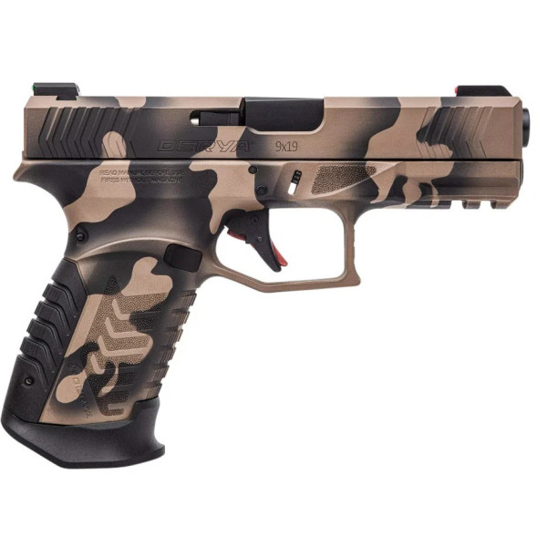 Pistolet DERYA DY9  CAMOUFLAGE OR 9x19  Chez DEVILLE ARMORY. Votre armurerie en ligne.