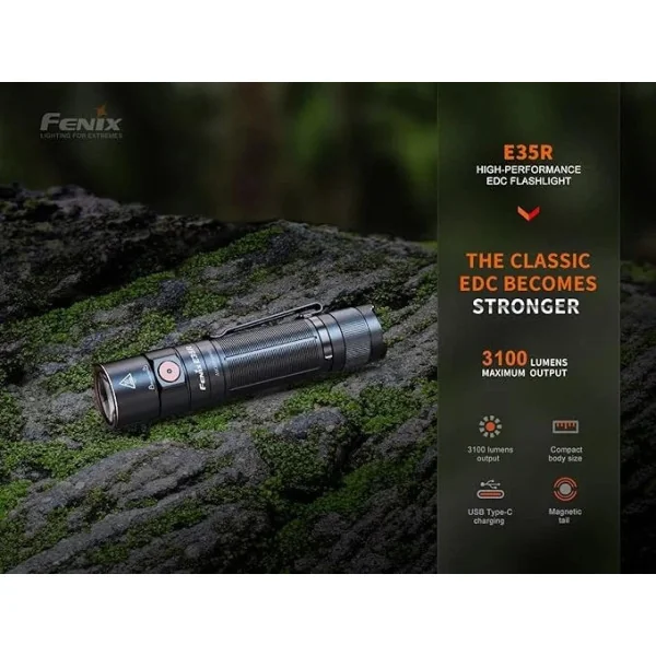 FENIX - E35R - Lampe de poche haute performance - 3100 LUMENS