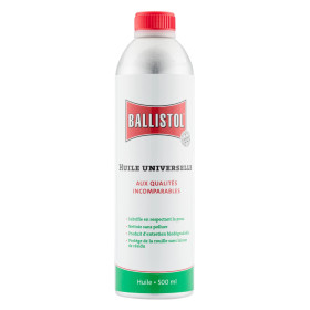 Bouteille huile universelle 500 ml. - Ballistol  Chez DEVILLE ARMORY. Votre armurerie en ligne.