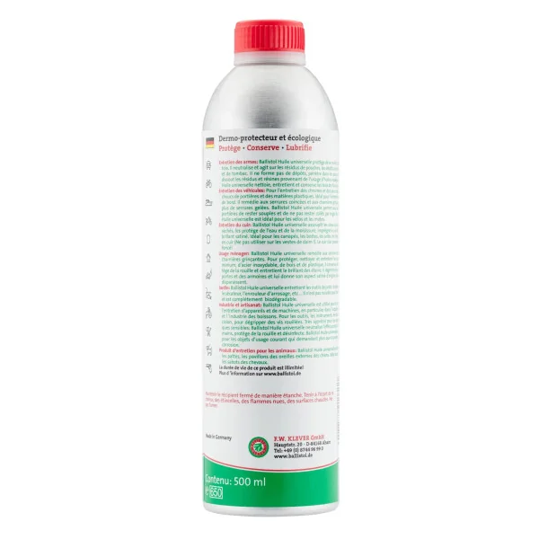 Bouteille huile universelle 500 ml. - Ballistol
