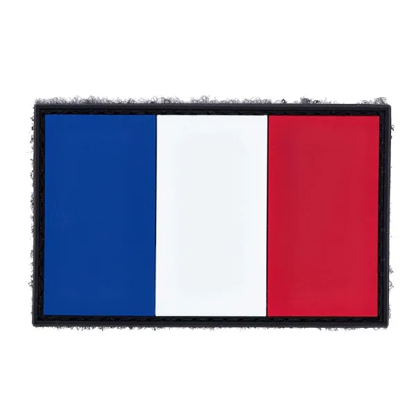 France Flag PVC Patch avec Hook et Loop Fastener