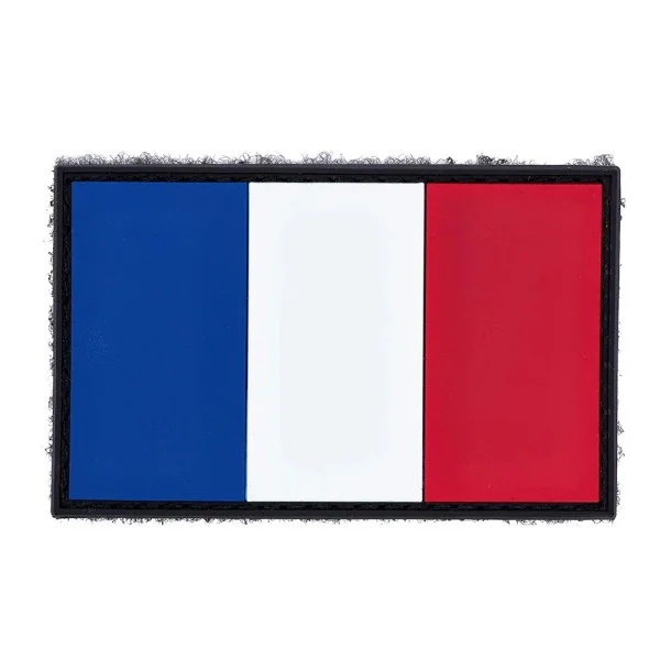 Eeman Tech France Flag PVC Patch avec Hook et Loop Fastener