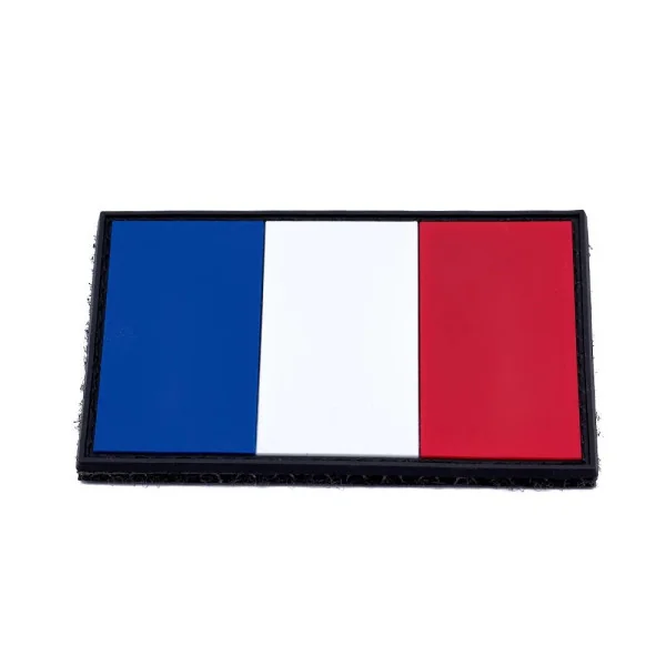 Eeman Tech France Flag PVC Patch avec Hook et Loop Fastener