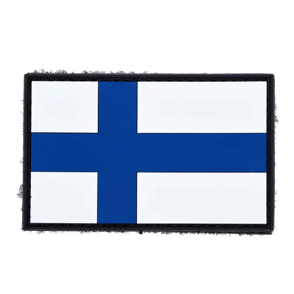 Eeman Tech Finland Flag PVC Patch avec Hook et Loop Fastener