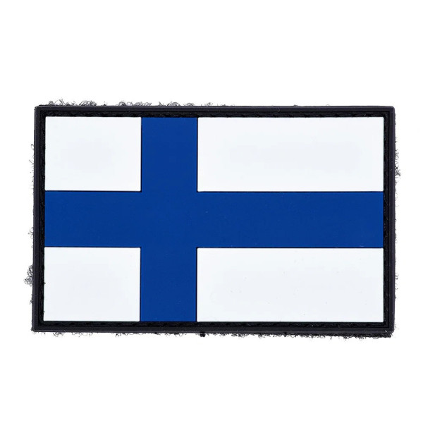 Finland Flag PVC Patch with Hook and Loop Fastener  Chez DEVILLE ARMORY. Votre armurerie en ligne.