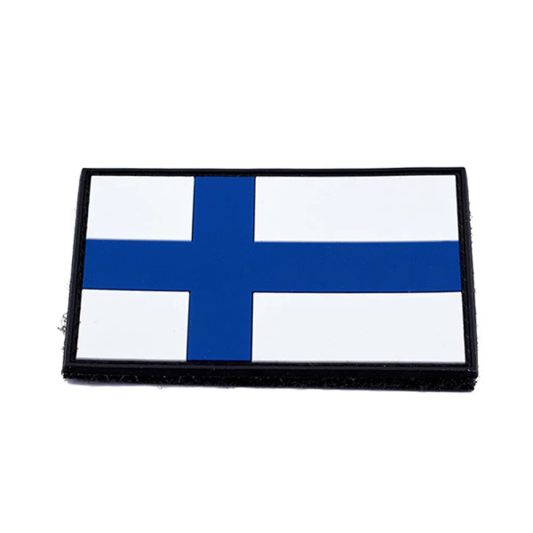 Finland Flag PVC Patch with Hook and Loop Fastener  Chez DEVILLE ARMORY. Votre armurerie en ligne.
