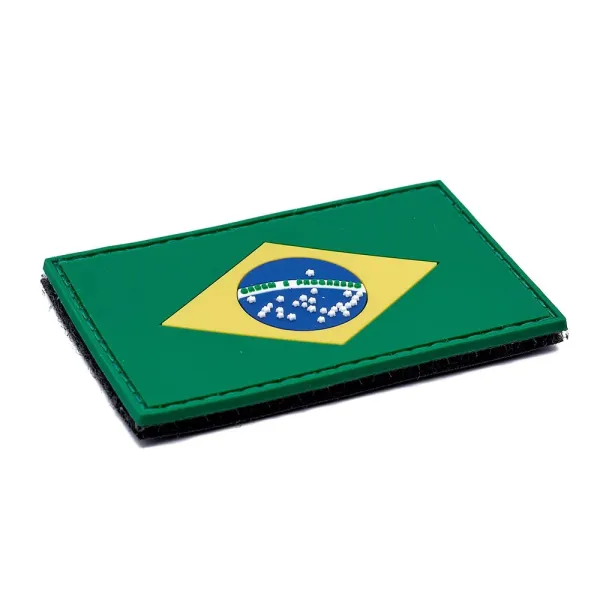 Eeman Tech Brazil Flag PVC Patch avec Hook et Loop Fastener