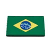Eeman Tech Brazil Flag PVC Patch avec Hook et Loop Fastener