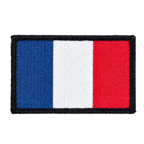 France Flag Embroidery Patch with Fastener Hook and Loop  Chez DEVILLE ARMORY. Votre armurerie en ligne.