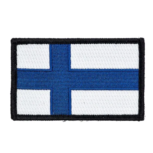 Finland Flag Embroidery Patch avec Fastener Hook et Loop