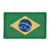 Eeman Tech Brazil Flag Embroidery Patch avec Fastener Hook et Loop