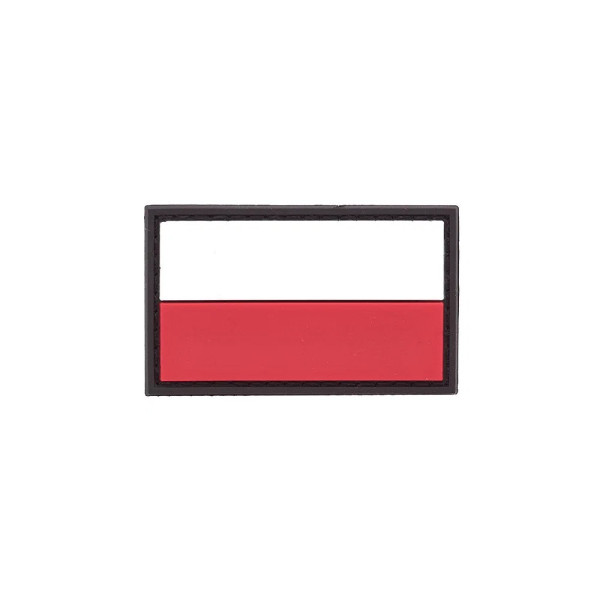 Polish Flag PVC Patch 3x5cm with Hook and Loop Fastener  Chez DEVILLE ARMORY. Votre armurerie en ligne.