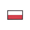 Polish Flag PVC Patch 3x5cm with Hook and Loop Fastener  Chez DEVILLE ARMORY. Votre armurerie en ligne.