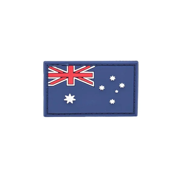 Australia Flag PVC Patch 3x5cm with Hook and Loop Fastener
