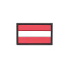 Austrian Flag PVC Patch 3x5cm with Hook and Loop Fastener  Chez DEVILLE ARMORY. Votre armurerie en ligne.