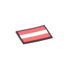 Austrian Flag PVC Patch 3x5cm with Hook and Loop Fastener