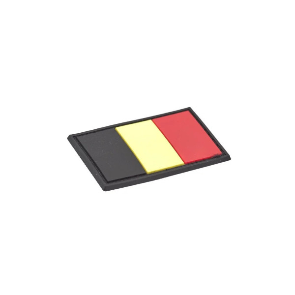 Belgium Flag PVC Patch 3x5cm with Hook and Loop Fastener  Chez DEVILLE ARMORY. Votre armurerie en ligne.
