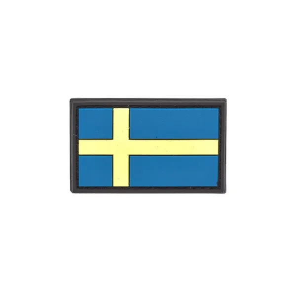 Swedish Flag PVC Patch 3x5cm avec Hook et Loop Fastener