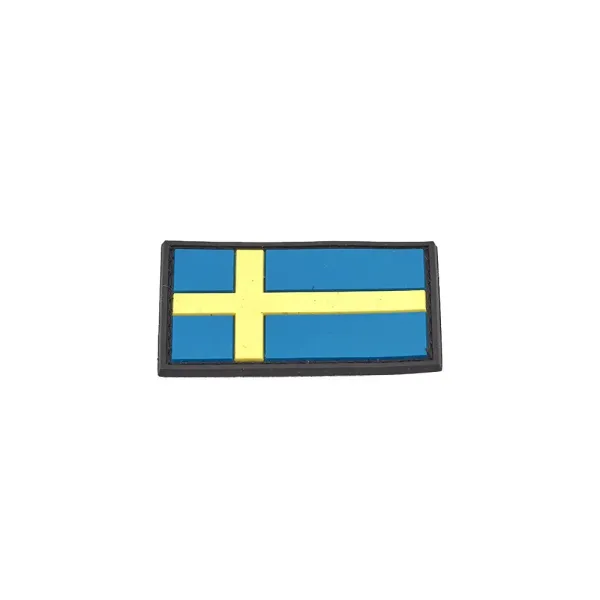 Swedish Flag PVC Patch 3x5cm avec Hook et Loop Fastener